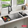 32&rdquo; Workstation Kitchen Sink Undermount&nbsp;16 Gauge&nbsp;Stainless Steel Single Bowl with&nbsp;WorkFlow&trade; Ledge and Accessories